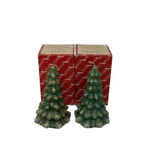 Emkay Spangled Christmas Tree Candles With Boxes